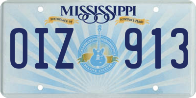 MS license plate OIZ913