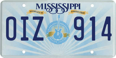 MS license plate OIZ914
