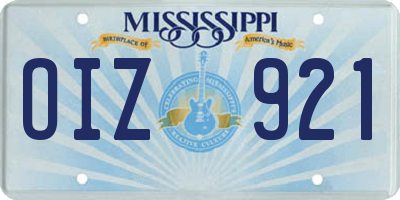 MS license plate OIZ921