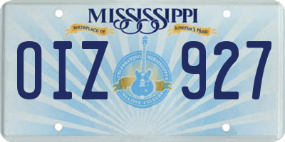 MS license plate OIZ927