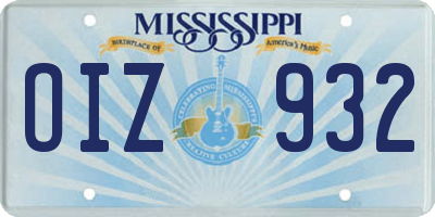 MS license plate OIZ932