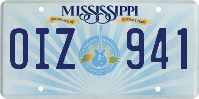 MS license plate OIZ941