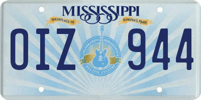 MS license plate OIZ944