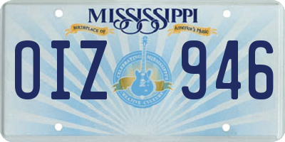 MS license plate OIZ946