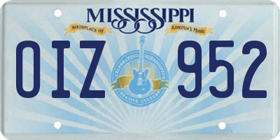 MS license plate OIZ952