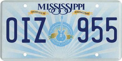 MS license plate OIZ955