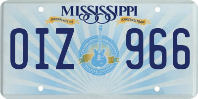 MS license plate OIZ966