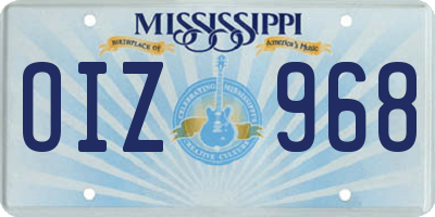 MS license plate OIZ968