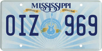 MS license plate OIZ969