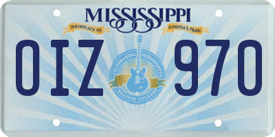 MS license plate OIZ970