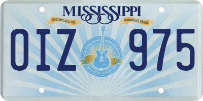 MS license plate OIZ975