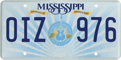MS license plate OIZ976