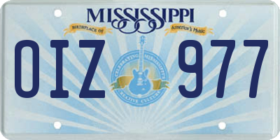 MS license plate OIZ977