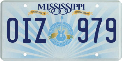 MS license plate OIZ979