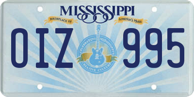MS license plate OIZ995