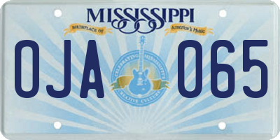 MS license plate OJA065