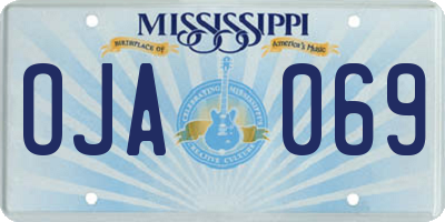 MS license plate OJA069