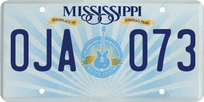 MS license plate OJA073