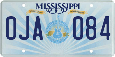MS license plate OJA084