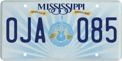 MS license plate OJA085
