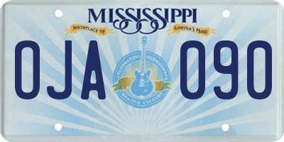 MS license plate OJA090