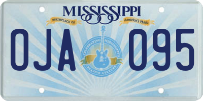 MS license plate OJA095