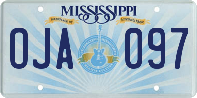 MS license plate OJA097