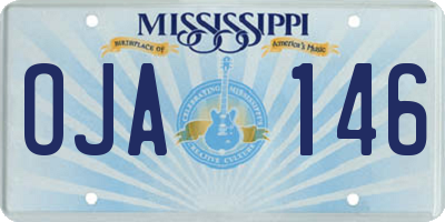 MS license plate OJA146