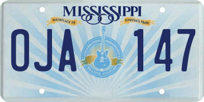 MS license plate OJA147