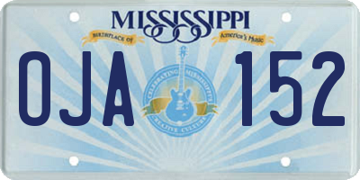 MS license plate OJA152