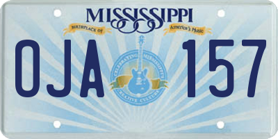 MS license plate OJA157