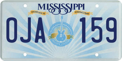 MS license plate OJA159