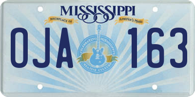 MS license plate OJA163