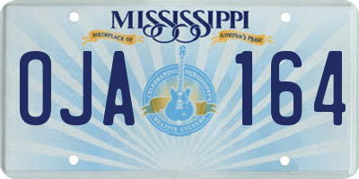 MS license plate OJA164