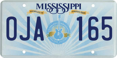 MS license plate OJA165