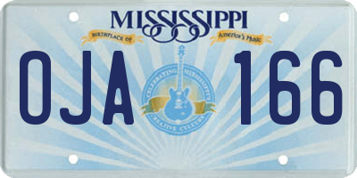 MS license plate OJA166