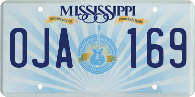 MS license plate OJA169