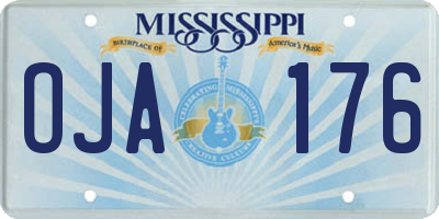 MS license plate OJA176