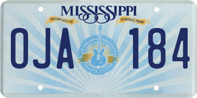 MS license plate OJA184