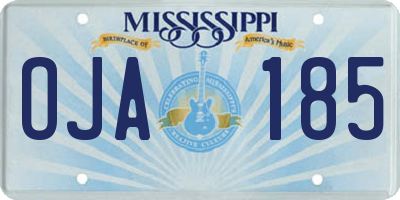 MS license plate OJA185