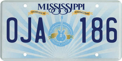 MS license plate OJA186