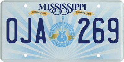 MS license plate OJA269