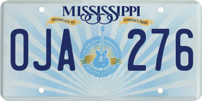 MS license plate OJA276