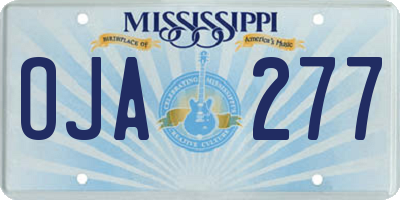 MS license plate OJA277