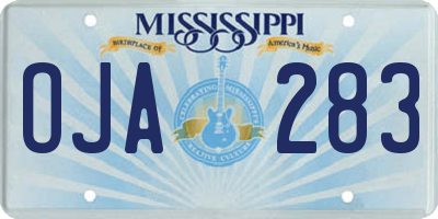 MS license plate OJA283