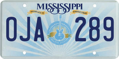 MS license plate OJA289