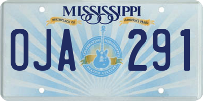 MS license plate OJA291