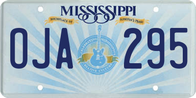 MS license plate OJA295