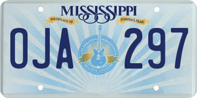 MS license plate OJA297