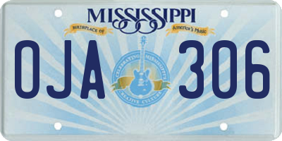 MS license plate OJA306